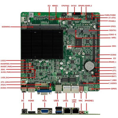 บอร์ด Mini ITX พลังงานต่ำ บอร์ด Intel® J1900Mini ITX